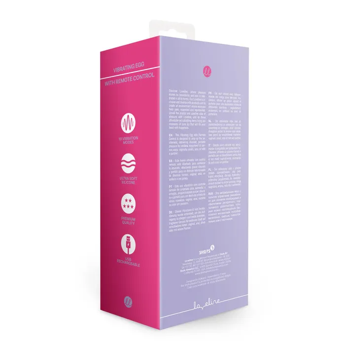 Female Sex Toys Shots Toys Rechargeable Silicone Vibro Egg with Remote Loveline Purple