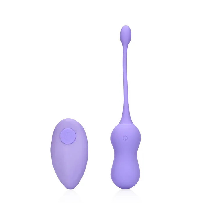 Female Sex Toys Shots Toys Rechargeable Silicone Vibro Egg with Remote Loveline Purple