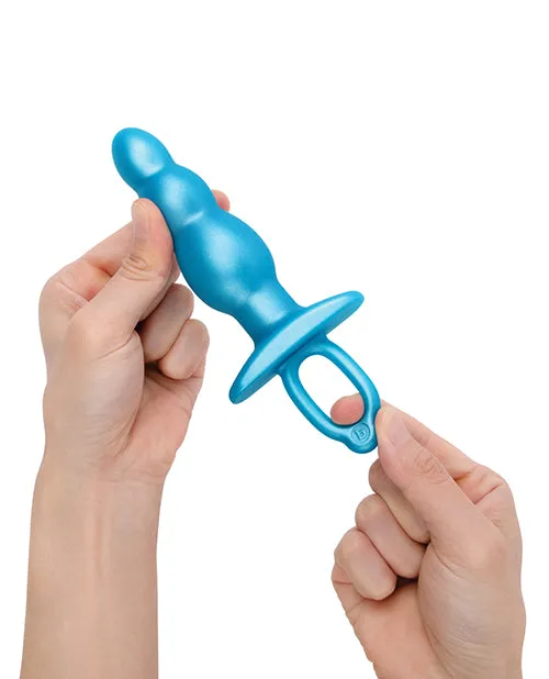 BVibe Butties Bounce Beaded Tapered Plug Blue Cotr INC Anal
