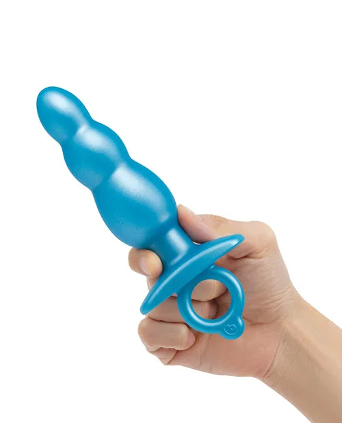 BVibe Butties Bounce Beaded Tapered Plug Blue Cotr INC Anal