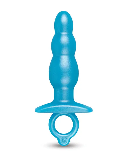 BVibe Butties Bounce Beaded Tapered Plug Blue Cotr INC Anal