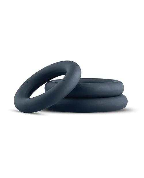 Boners 3 Pc Cock Ring Set Black Onedc Anal