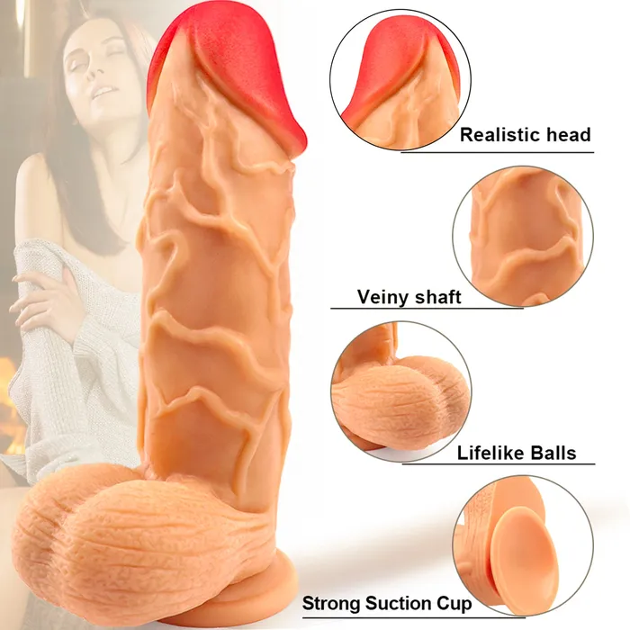 Female Sex Toys Earlypeach 98 In Big Realistic Dildo with Strong Cuction Cup
