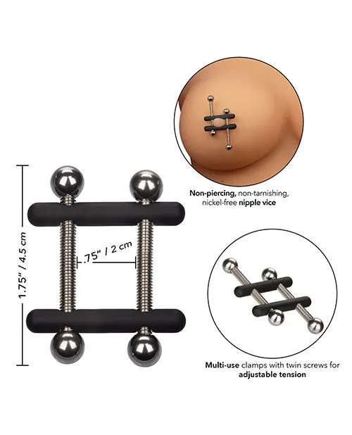 Male Sex Toys Cal Exotics Nipple Grips Power Grip Crossbar Nipple Vices Black Male Sex Toys Cal Exotics Nipple Grips Power Grip Crossbar Nipple Vices Black