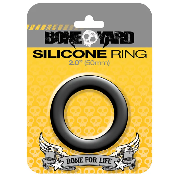 Anal Channel 1 Releasing Boneyard Silicone Ring 50Mm Black