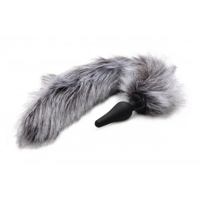 Anal Tailz Grey Wolf Tail and Ears Set
