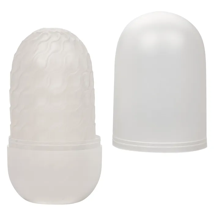 CalExotics Boundless Reversible Ribbed Stroker Clear Male Sex Toys