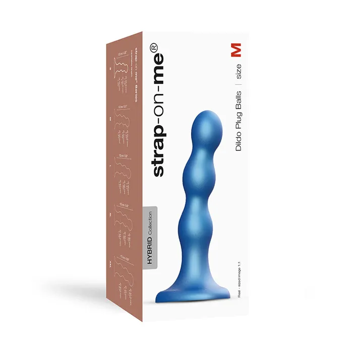 Lovely Planet USA StrapOnMe Dildo Plug Balls Met Blu M Female Sex Toys
