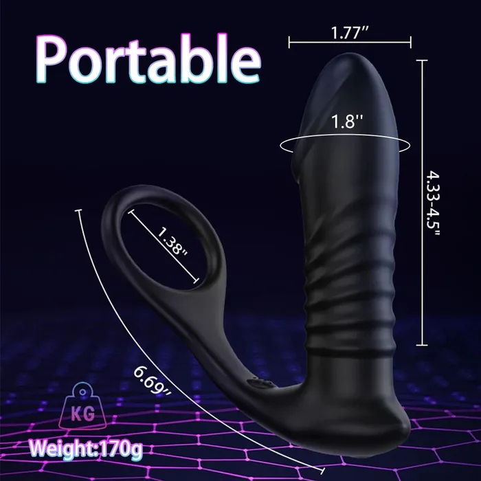 Male Sex Toys QUTOYS QUTOYS 10 Thrilling Vibration 3 Thrusting Silicone Cock Ring Anal Vibrator Male Sex Toys QUTOYS QUTOYS 10 Thrilling Vibration 3 Thrusting Silicone Cock Ring Anal Vibrator