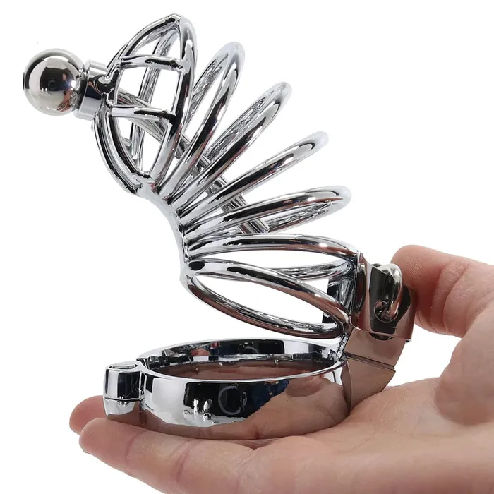 pink cherry Male Sex Toys Electric Eel Blue Line Urethral Play Cage
