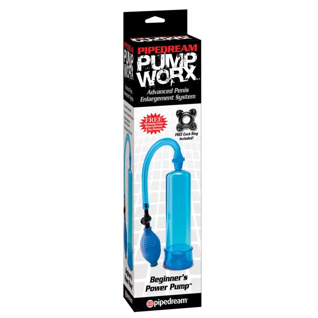 Pipedream Pump Worx Beginners Power Pump Blue Male Sex Toys