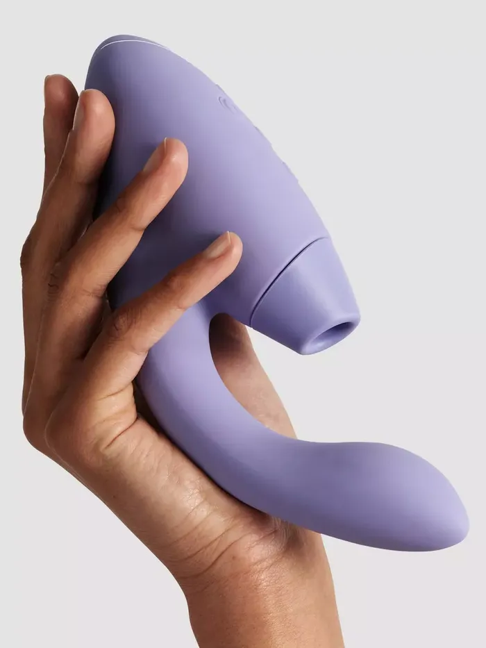 Womanizer DUO Two 8 inch GSpot Rabbit Vibrator with Pleasure Air Clitoral Suction Stimulator WOMANIZER Female Sex Toys