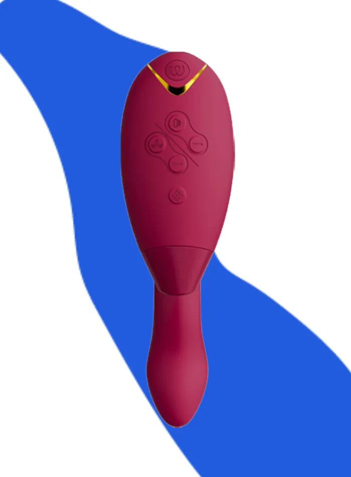 Womanizer DUO Two 8 inch GSpot Rabbit Vibrator with Pleasure Air Clitoral Suction Stimulator WOMANIZER Female Sex Toys