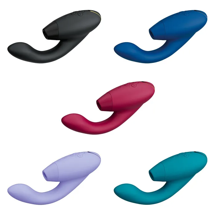 Womanizer DUO Two 8 inch GSpot Rabbit Vibrator with Pleasure Air Clitoral Suction Stimulator WOMANIZER Female Sex Toys