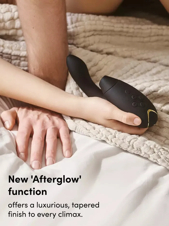 Womanizer DUO Two 8 inch GSpot Rabbit Vibrator with Pleasure Air Clitoral Suction Stimulator WOMANIZER Female Sex Toys