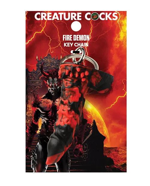 XR Brands Anal Creature Cocks Fire Demon Keychain RedBlack