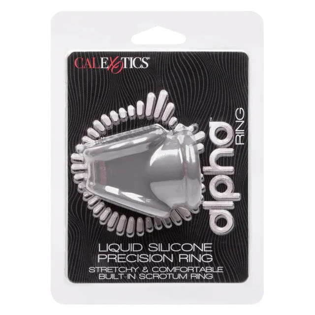 Calexotics ALPHA LIQUID SILICONE PRECISION RING Gray Cock and Ball Cock Ring CalExotics Male Sex Toys