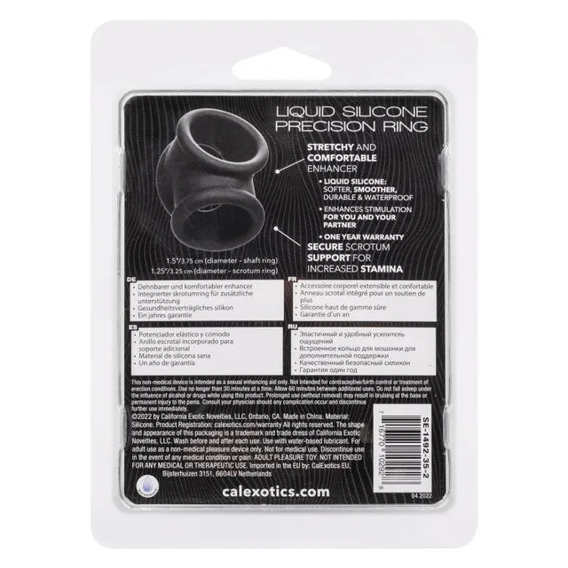 Calexotics ALPHA LIQUID SILICONE PRECISION RING Gray Cock and Ball Cock Ring CalExotics Male Sex Toys