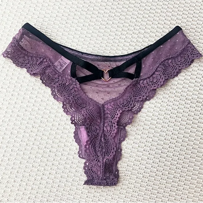 Erotic Lace Womens Panties Transparent LowWaist Lingerie Ladies GString Briefs with Heart EVEs SECRETS Female Sex Toys