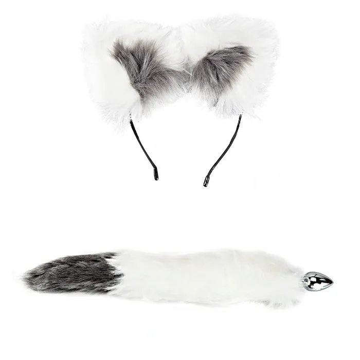 EVEs SECRETS Fox Tail Anal Plug with Headband in Different Color Options Metal Sex Toys for Erotic Cosplay Male Sex Toys