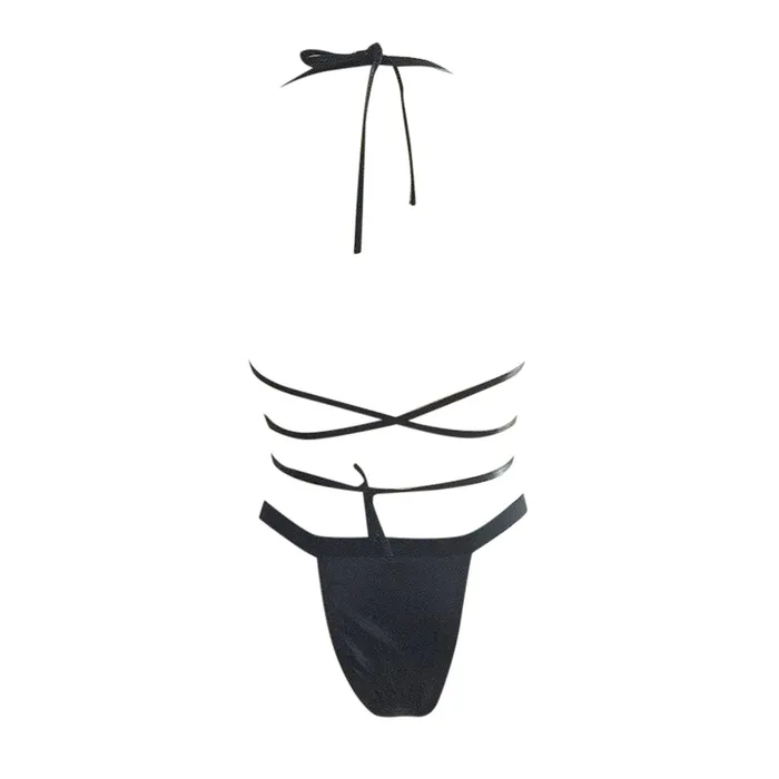 Intimate PU Leather Lingerie for Ladies Womens Erotic Underwear Sets Black Sexy Bodysuit EVEs SECRETS Anal