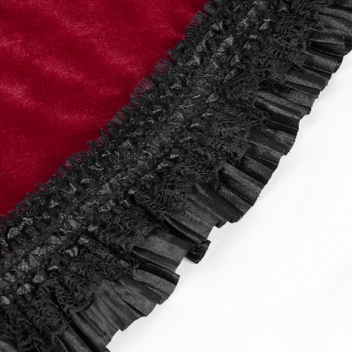 Male Sex Toys EVEs SECRETS Elegant Burgundy Gothic Lolita Dress with Shoulder Straps