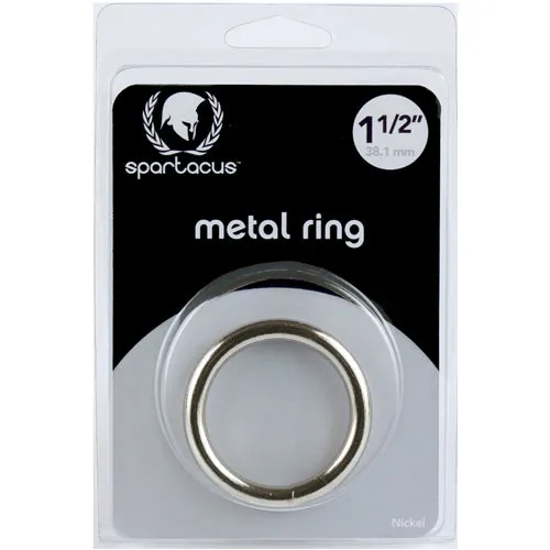 Male Sex Toys Spartacus Spartacus Metal Cock Ring 15 inch Nickel Plated Silver