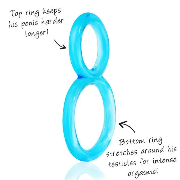 Screaming O OFINITY Stretchy Double Cock and Ball Ring Red Screaming O Male Sex Toys