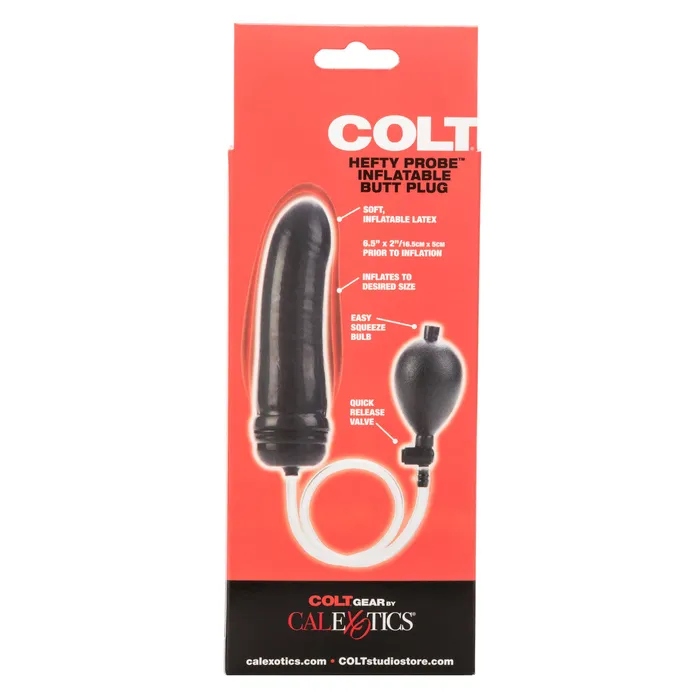 CalExotics Colt Hefty Probe Inflatable Butt Plug Black Anal