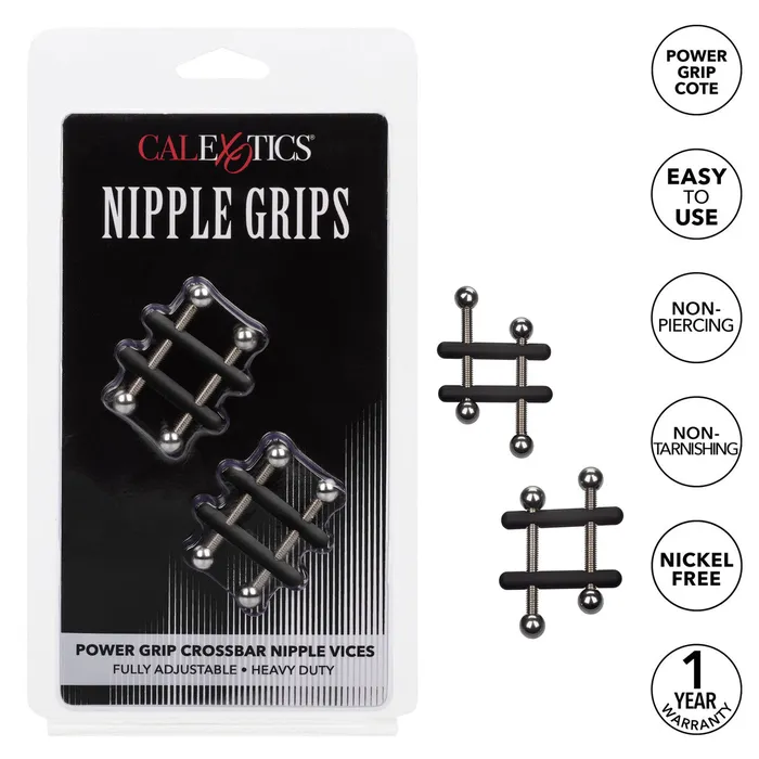 CalExotics Male Sex Toys Nipple Grips Power Grip Crossbar Nipple Vices CalExotics Male Sex Toys Nipple Grips Power Grip Crossbar Nipple Vices