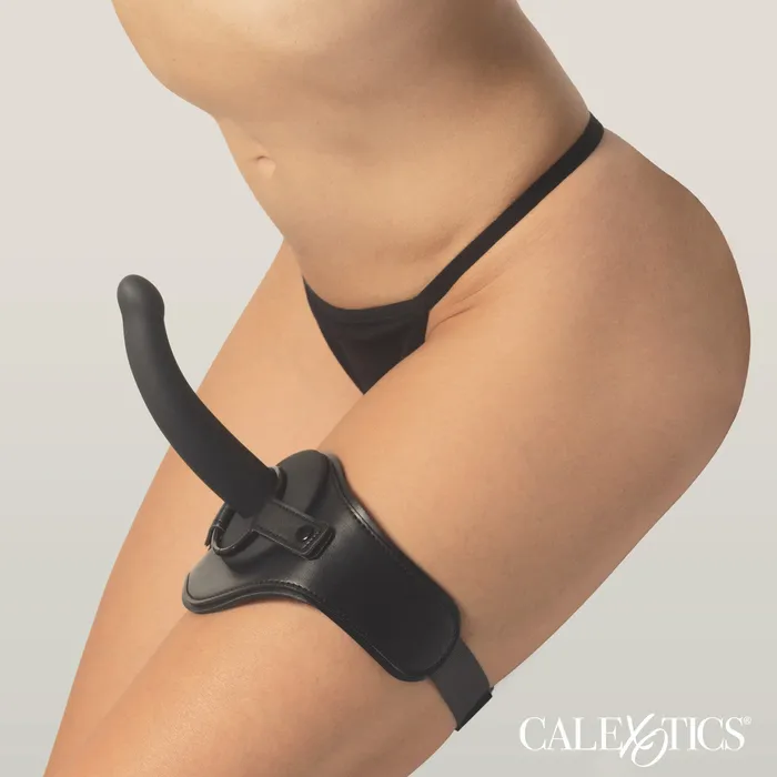 CalExotics Male Sex Toys Onyxxx Thigh Strap with Silicone Probe