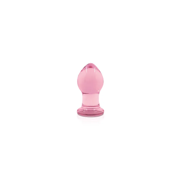 Crystal Glass Butt Plug Small Pink NS Novelties Anal