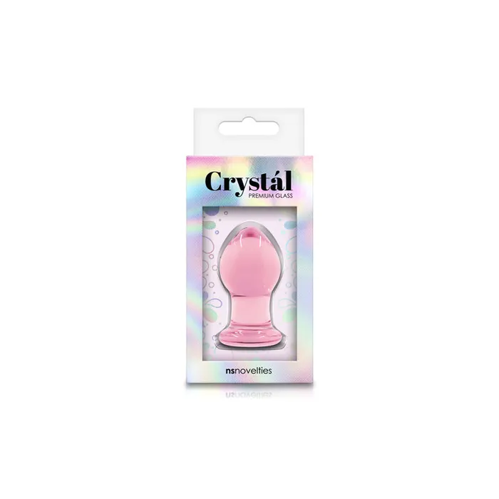 Crystal Glass Butt Plug Small Pink NS Novelties Anal