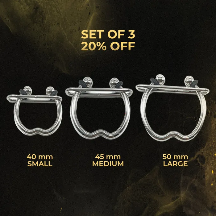 Desires Halo Stainless Steel PenisCock Ring FRISKY BUSINESS SG Male Sex Toys