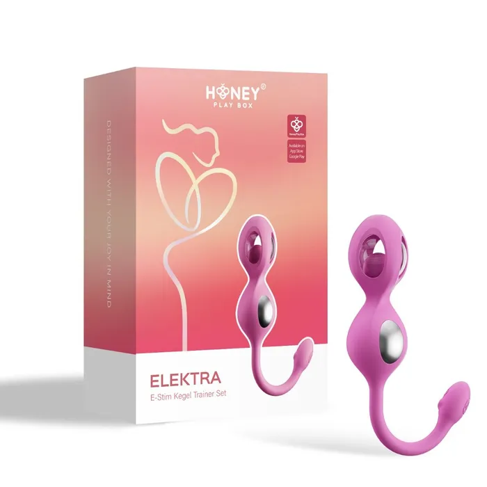 Elektra Appcontrolled EStim Kegel Trainer Honey Play Box Female Sex Toys