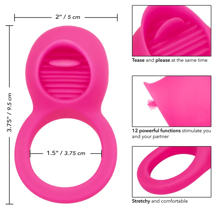 Female Sex Toys CalExotics Silicone Rechargeable Teasing Tongue Enhancer