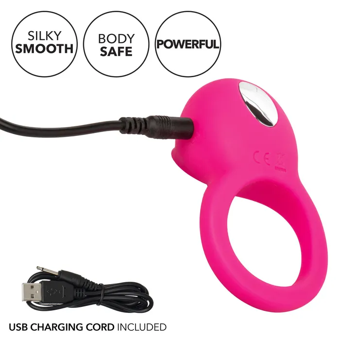 Female Sex Toys CalExotics Silicone Rechargeable Teasing Tongue Enhancer