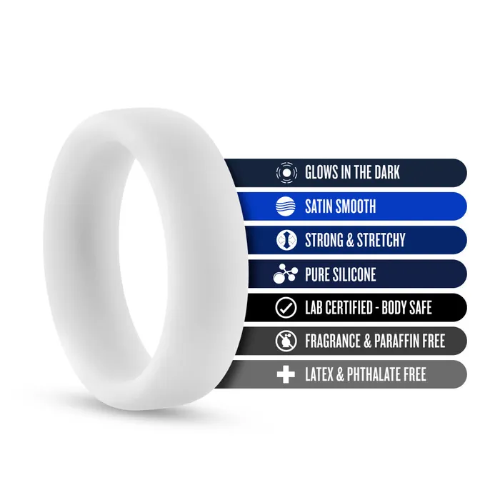 Male Sex Toys Blush Performance Silicone Glo Cock Ring White Glow Male Sex Toys Blush Performance Silicone Glo Cock Ring White Glow