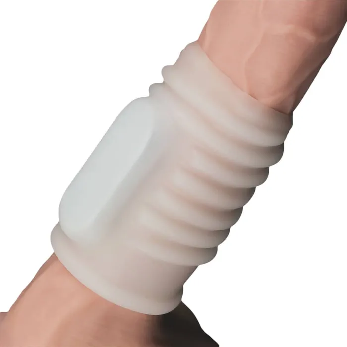 Male Sex Toys Vibrating Spiral Knights Ring White LOVETOY