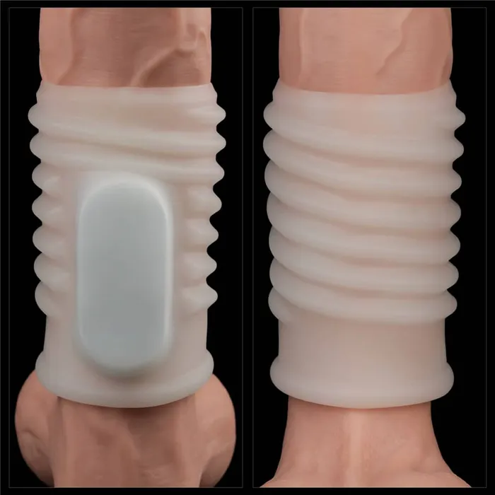 Male Sex Toys Vibrating Spiral Knights Ring White LOVETOY