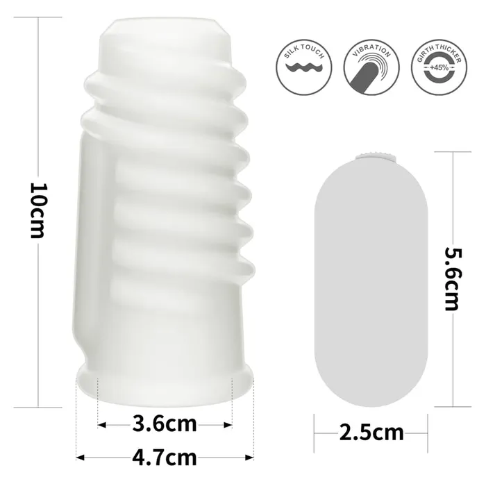 Male Sex Toys Vibrating Spiral Knights Ring White LOVETOY