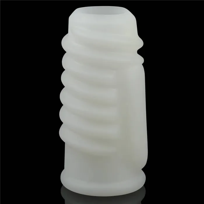 Male Sex Toys Vibrating Spiral Knights Ring White LOVETOY