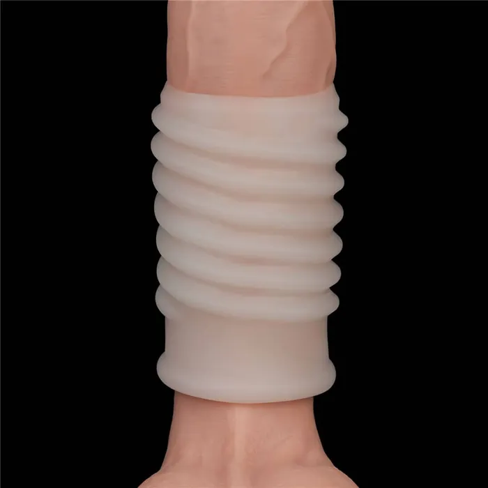 Male Sex Toys Vibrating Spiral Knights Ring White LOVETOY