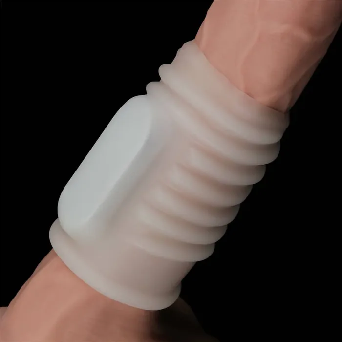 Male Sex Toys Vibrating Spiral Knights Ring White LOVETOY