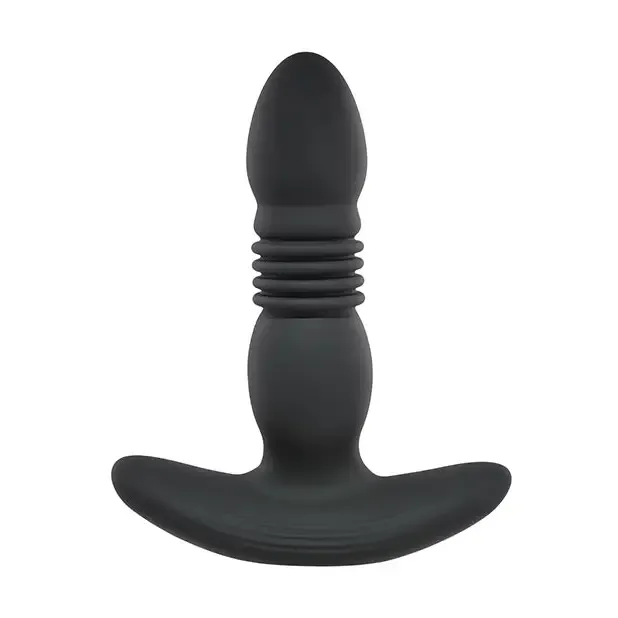 Anal evolv Playboy Trust The Thrust Rechargeable Remote Controlled Thrusting Vibrating Silicone Anal Plug Black
