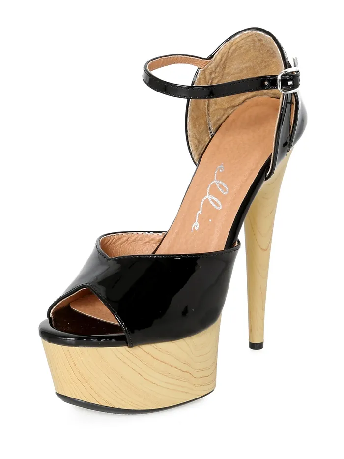 Anal HonourSkintwocom Billie Black Peeptoe Sandals Black
