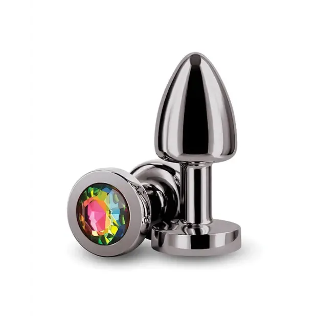 Anal NS Novelties Rear Assets Petite Metal Anal Plug GunmetalRainbow Anal NS Novelties Rear Assets Petite Metal Anal Plug GunmetalRainbow