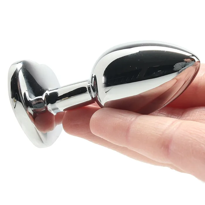 Anal Shots Toys Ouch Pink Heart Gem Plug in Small Anal Shots Toys Ouch Pink Heart Gem Plug in Small