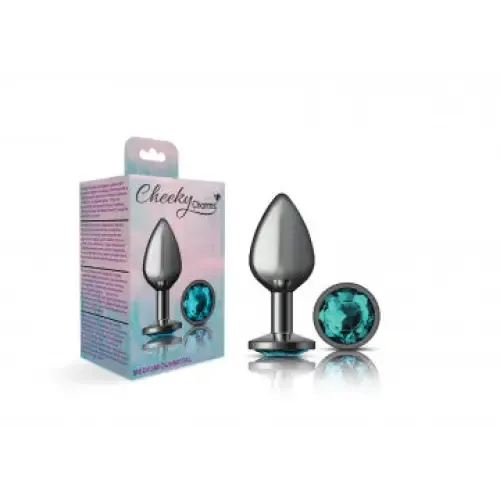 Anal Viben Cheeky Charms Round Gunmetal Butt Plug