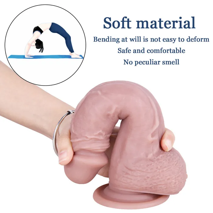 B116 Ultra Realistic Liquid Silicone Suction Cup Dildo with Raised Veins 83 Inch Modi Female Sex Toys
